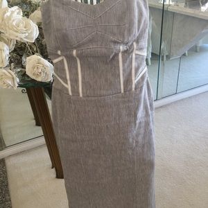Bebe linen halter neck dress